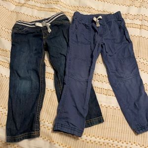 5/$20 Lot of 2 pairs of Boys Pants 4T Jeans and Cargo Cat & Jack - Carter’s GUC
